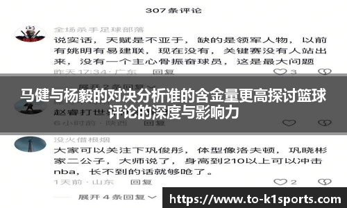 马健与杨毅的对决分析谁的含金量更高探讨篮球评论的深度与影响力
